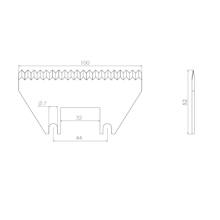  Product image 2 of the product “Machine Knives 100 x 52 x 2 ”