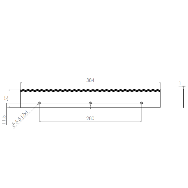  Product image 2 of the product “Machine Knives 384 x 50 x 1 ”