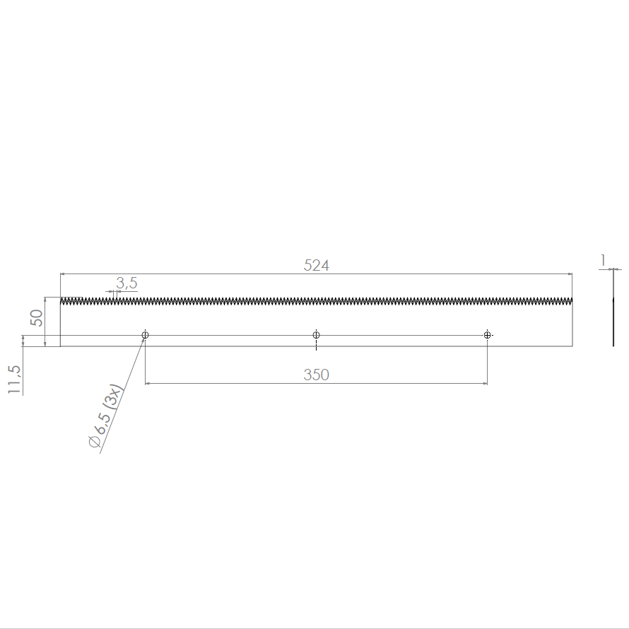  Product image 2 of the product “Machine Knives 524 x 50 x 1 ”