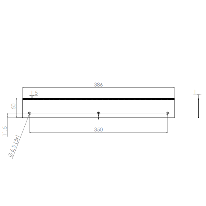  Product image 2 of the product “Machine Knives 386 x 50 x 1 ”