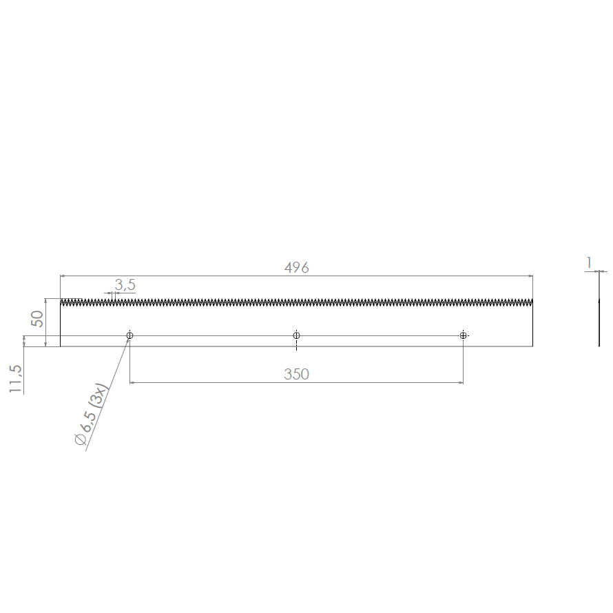  Product image 2 of the product “Machine Knives 496 x 50 x 1 ”