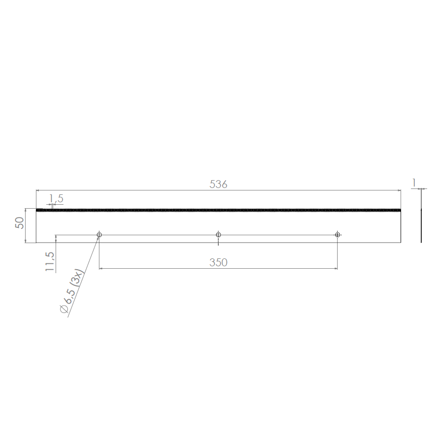  Product image 2 of the product “Machine Knives 536 x 50 x 1 ”
