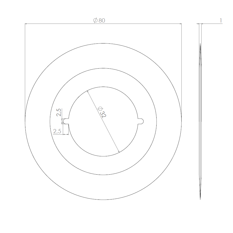  Product image 2 of the product “Circular Knives 80 x 32 x 1 ”