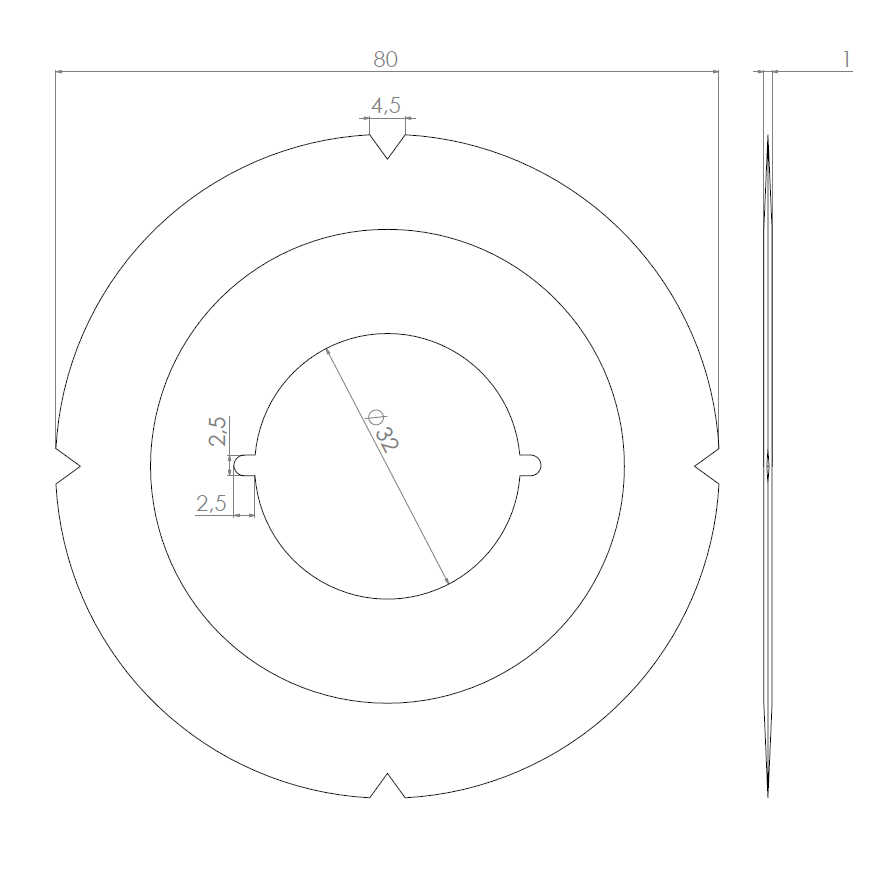 Product image 2 of the product “Circular Knives 80 x 32 x 1 ”