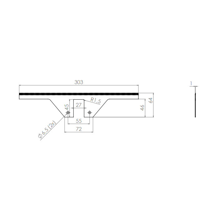  Product image 2 of the product “Machine Knives 303 x 64 x 1 ”