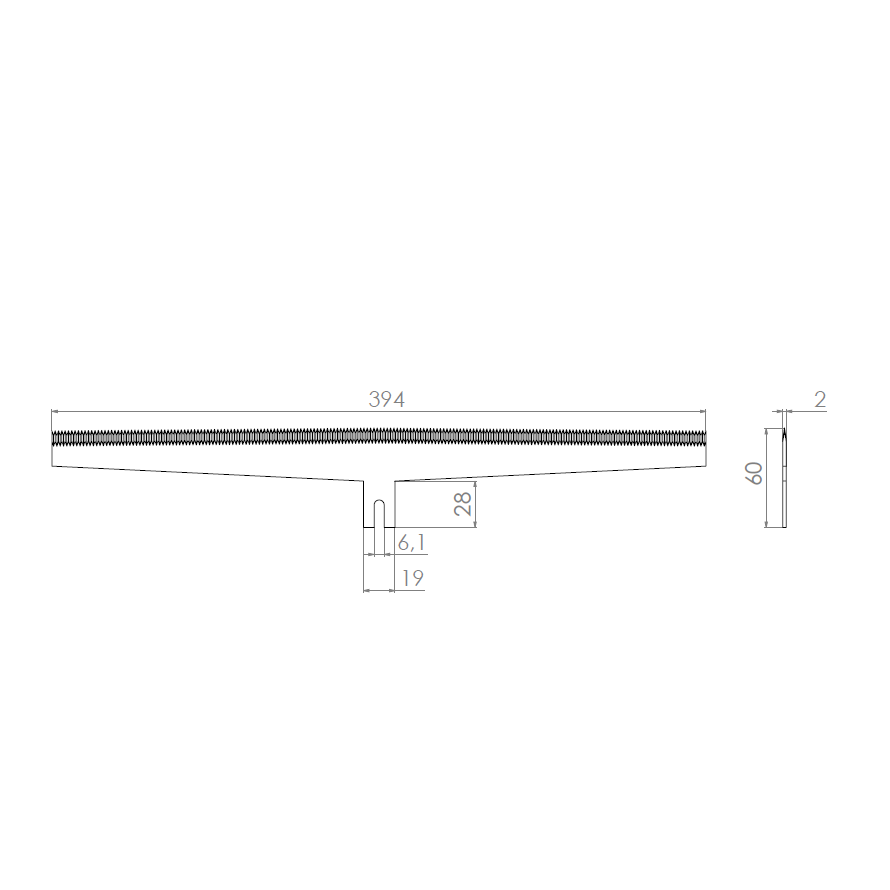  Product image 2 of the product “Machine Knives 394 x 60 x 2,1 ”