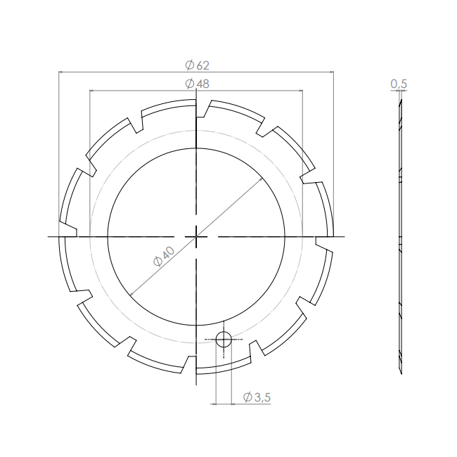  Product image 2 of the product “Circular Knives 62 x 40 x 0,5 ”