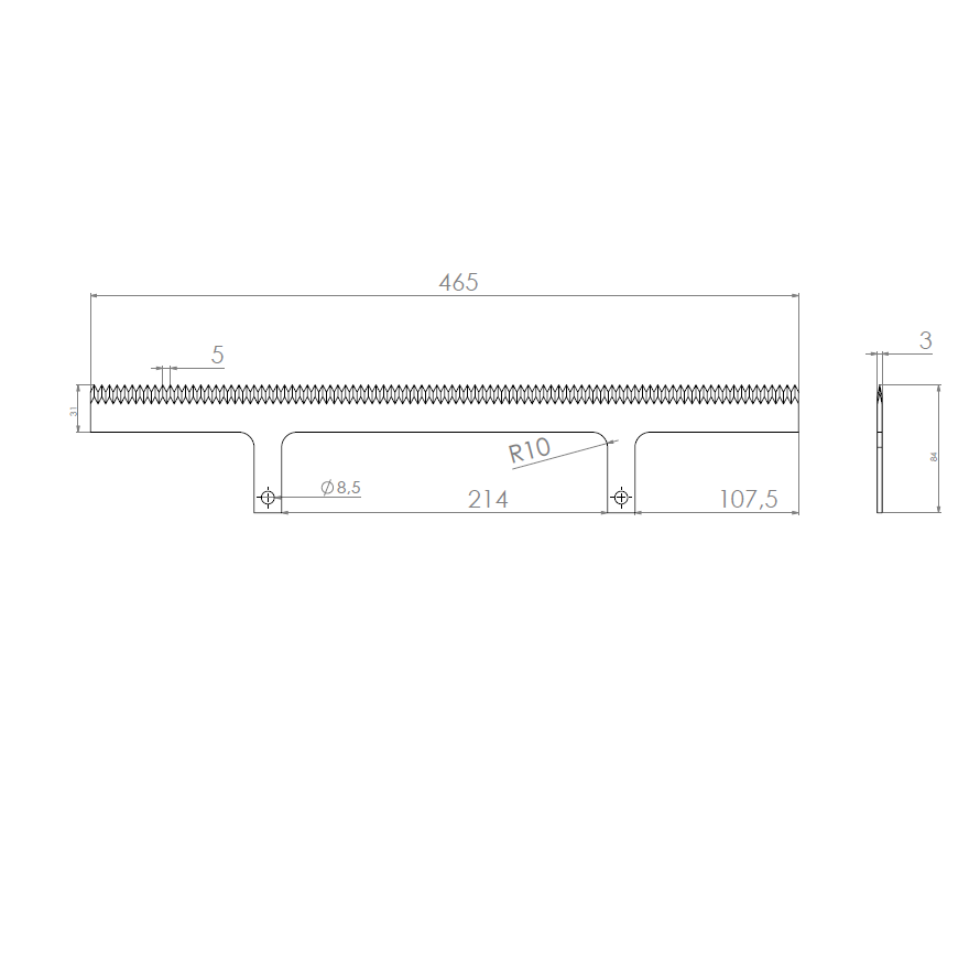  Product image 2 of the product “Machine Knives 465 x 84 x 3 ”
