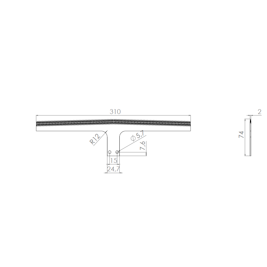  Product image 2 of the product “Machine Knives 310 x 74 x 2 ”
