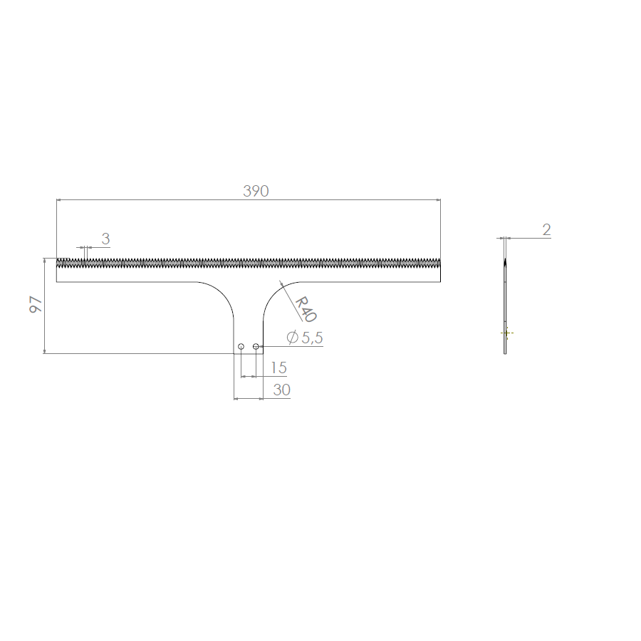  Product image 2 of the product “Machine Knives 390 x 97 x 2 ”