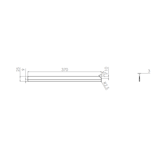  Product image 2 of the product “Machine Knives 370 x 25 x 3 ”