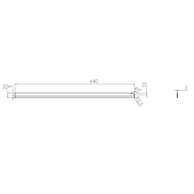  Product image 2 of the product “Machine Knives 640 x 25 x 3 ”