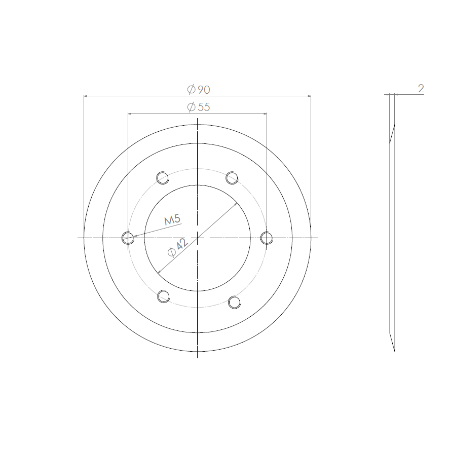  Product image 2 of the product “Circular Knives 90 x 42 x 2 ”