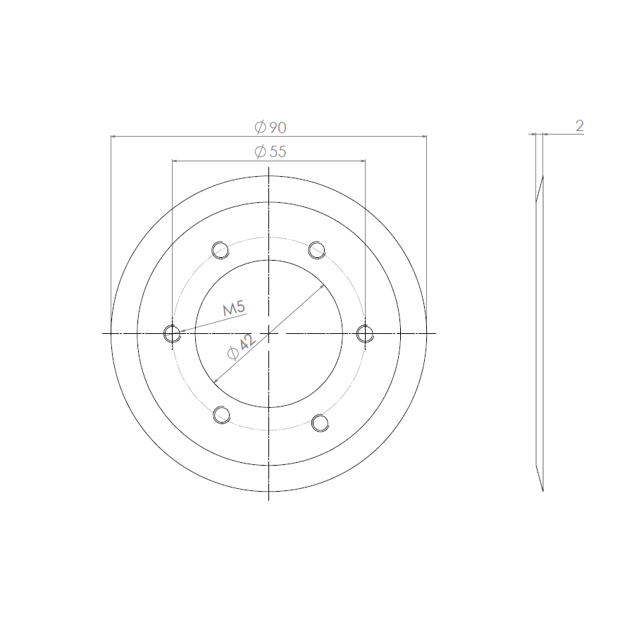  Product image 2 of the product “Circular Knives 90 x 42 x 2 ”