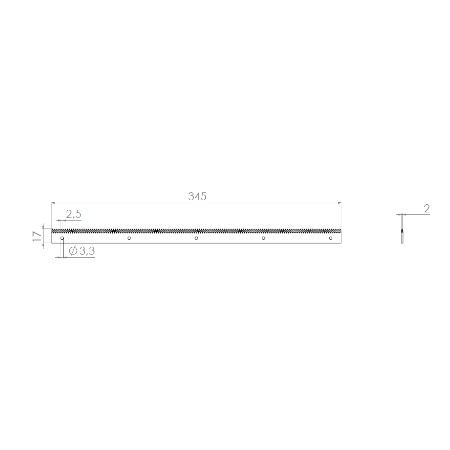  Product image 2 of the product “Machine Knives 345 x 18 x 2 ”