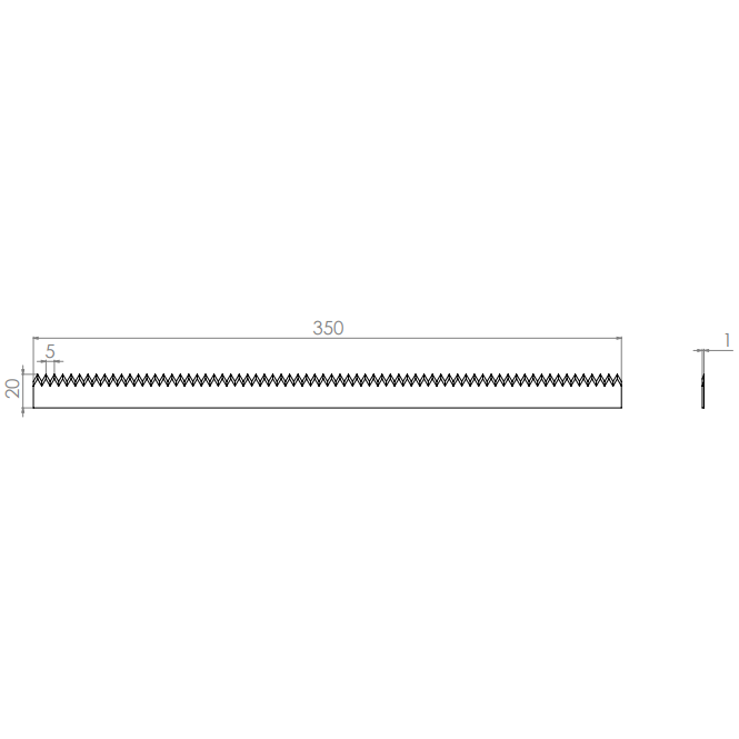  Product image 2 of the product “Machine Knives 350 x 20 x 1 ”